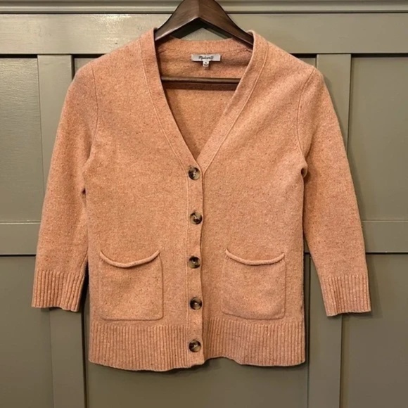 Madewell Donegal Maysfield Cardigan Sweater Button Front Merino Wool Size XS - Picture 2 of 7